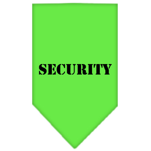 Security Screen Print Bandana Lime Green Large